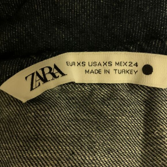 Zara Women Halter Neck Midi Dress XS Blue Minimal Elegant Side Zip Pre-Owned - Picture 6 of 7